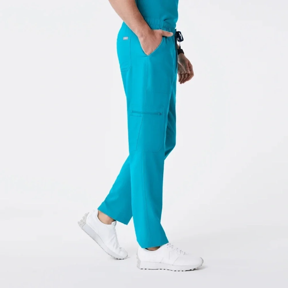 FIGS Teal Blue Cairo Cargo Scrub Pants XL Short